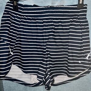 Navy Blue/White Striped Athleta Shorts ~ Small
